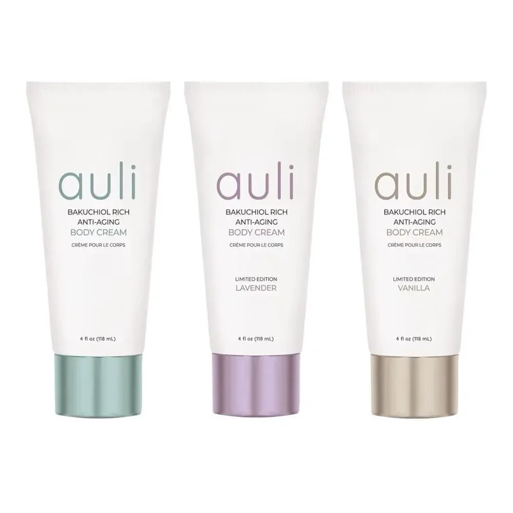 Auli Skin 3-piece Bakuchiol Rich Anti-Aging Body Cream Set